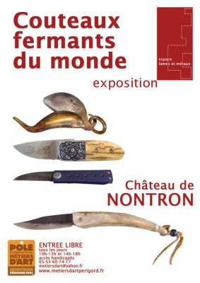 Affiche de l'exposition couteaux fermants du monde Nontron août 2011