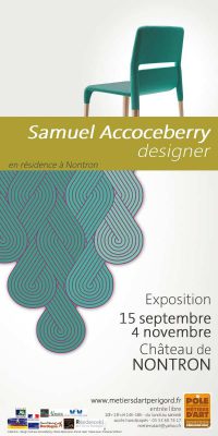 Affiche de amuel Accoceberry, designer - exposition de début de résidence