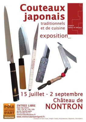 Couteaux japonais traditionnels et de cuisine  – exposition à Nontron