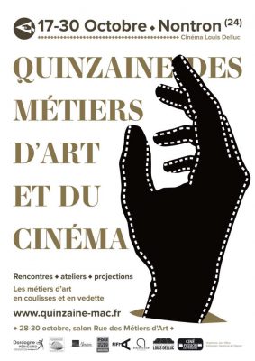 Affiche de la Quinzaine des Métiers d'Art et du Cinéma à Nontron