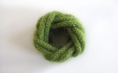 Bracelet Mohair vert amande